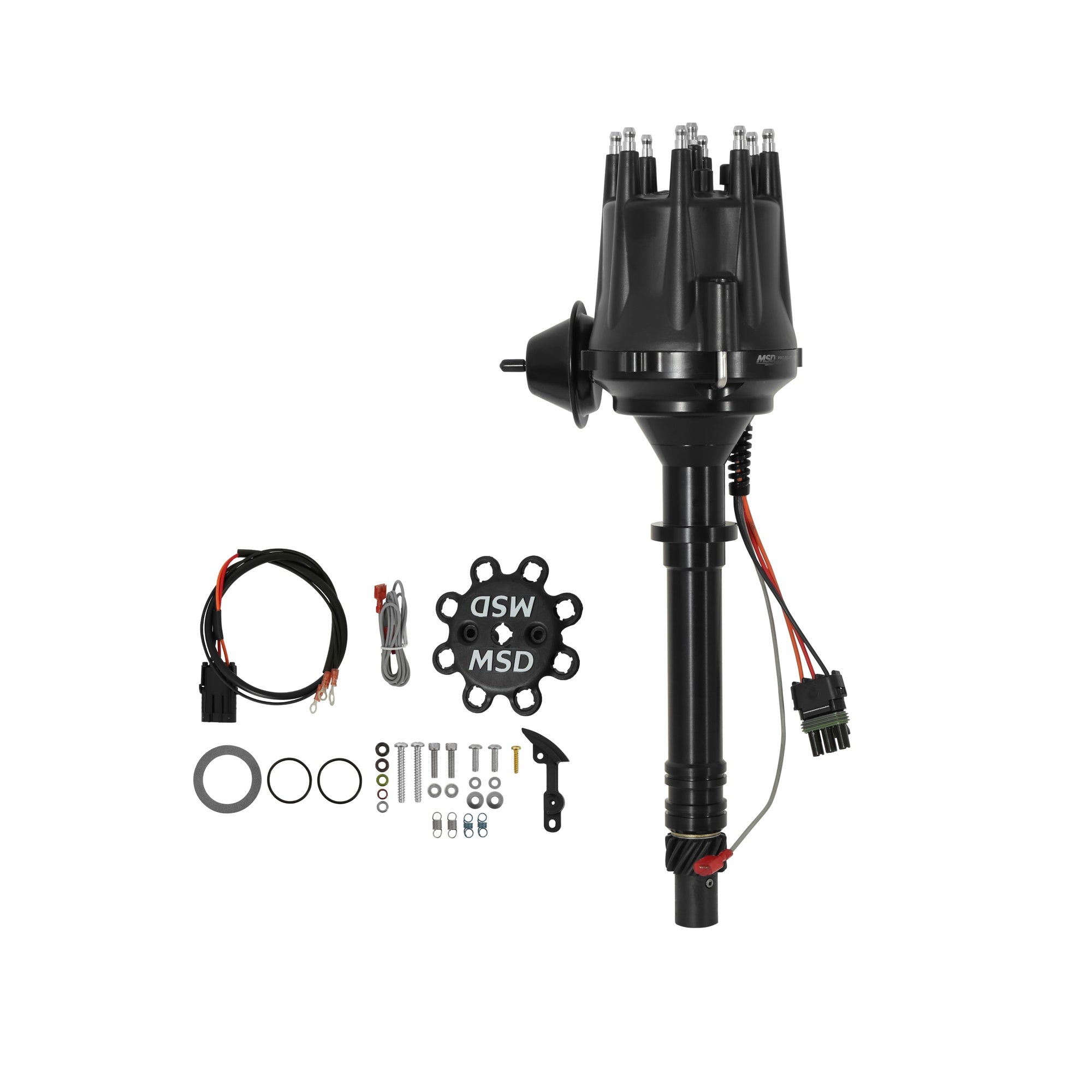 Black Chevy V8 w/Internal Module Distributor - Photo - Primary Front