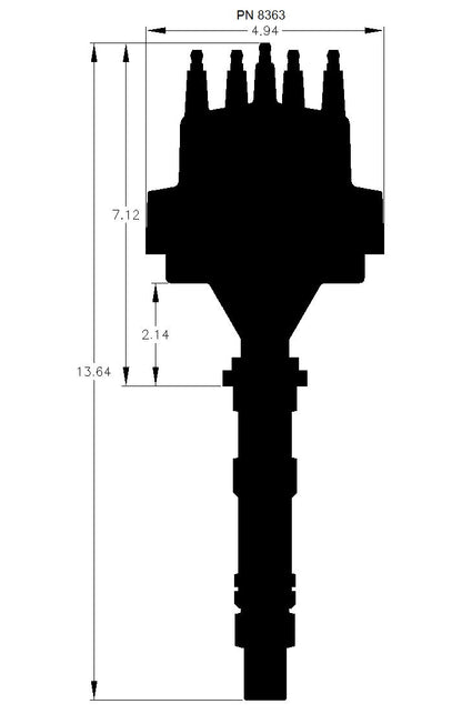 Distributor,Cadillac V8 w/Vacuum Advance - Cadillac V8 Distributor w/Vacuum Advance