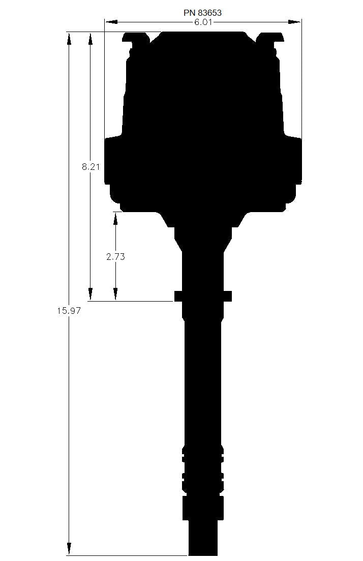 MSD Black Pro-Billet Chevy HEI Distributor - Photo - Close Up Top