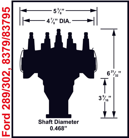 Dist., Ford 289/302, Crank Trigger, Blk. - Ford 289 / 302 Crank Trigger Distributor