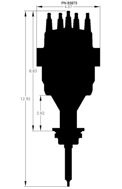 MSD Black Chrysler 426, 440 Ready-To-Run Distributor - Photo - Close Up Top