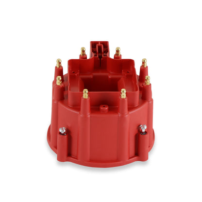 GM HEI Distributor Cap, Red - Photo - Close Up Top