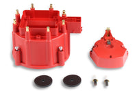 Distr. Cap and Rotor, GM HEI Distr., Red - MSD Distributor Cap and Rotor - GM HEI - Red