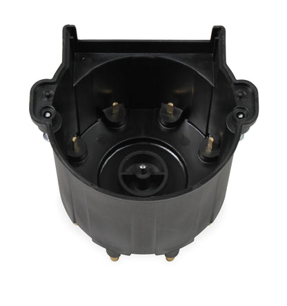 Blk Dist Cap,GM HEI,Late Model, Ext Coil - Black Distributor Cap, GM HEI, Late Model, Ext Coil