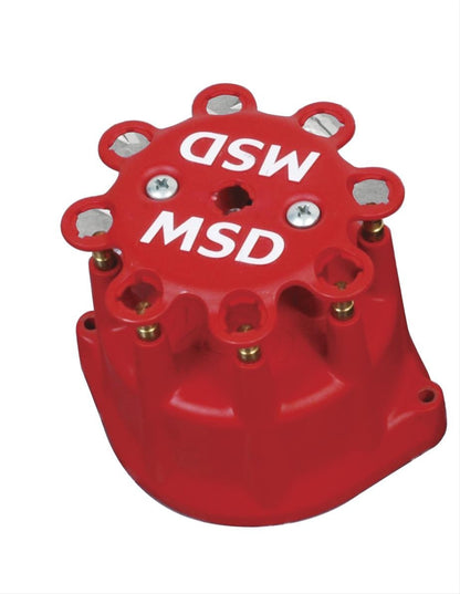 MSD Distributor Cap, Pro-Billet Marine, Ford, Red - Photo - Primary Front