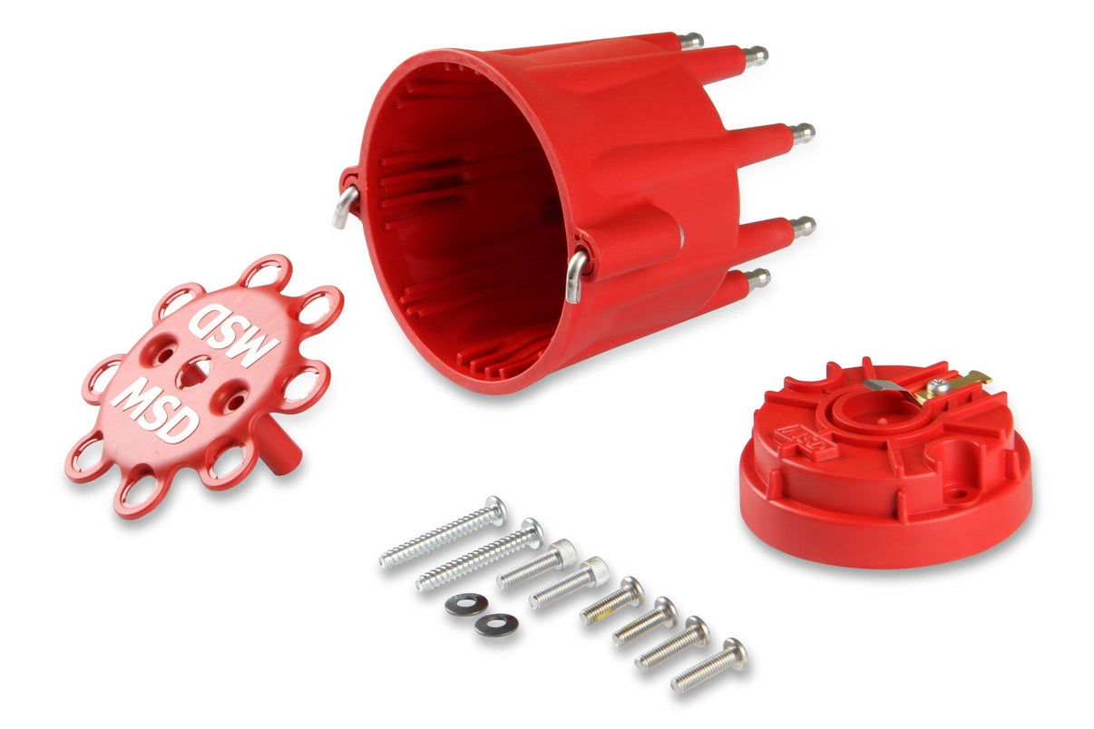 MSD Red Cap/Rotor Kit - Photo - out of package Left