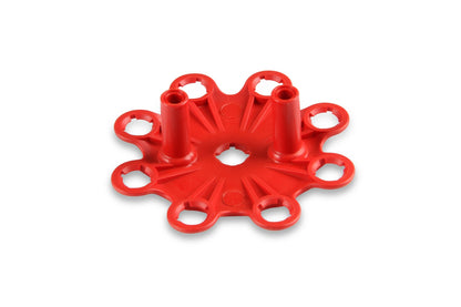 Distributor Cap, Chevy V8, HEI, Retainer - MSD Distributor Cap - V8 - HEI Terminals - Red - Spark Plug Wire Retainer