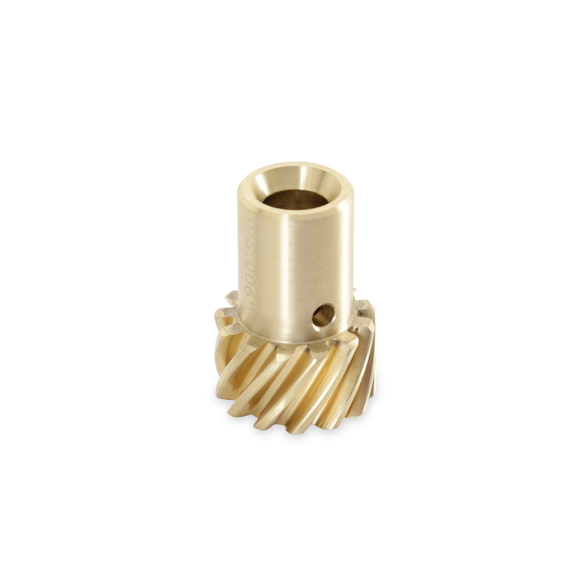 Oversize Chevy Distributor Gear, Bronze, +0.006" - Photo - Close Up Top