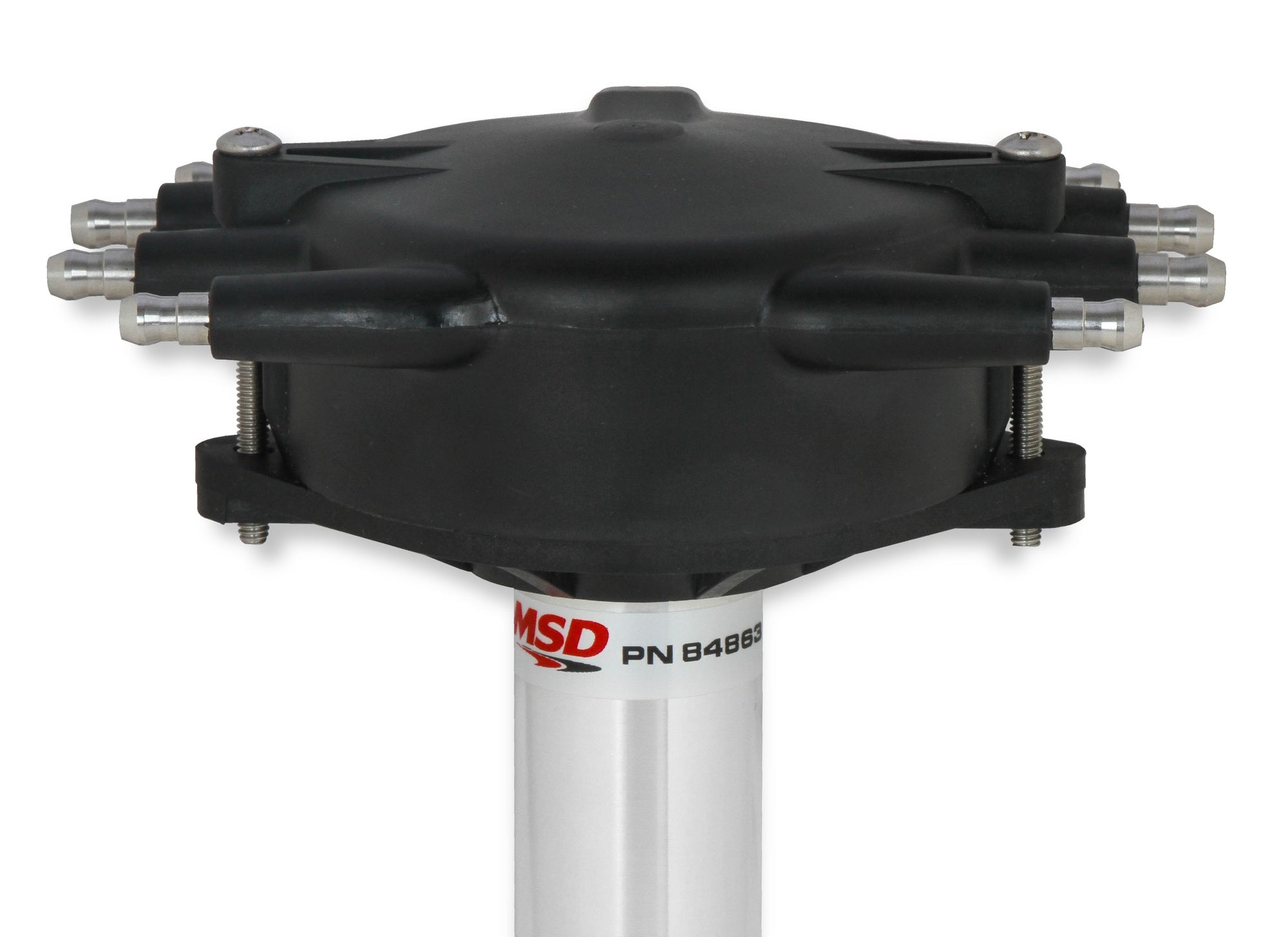Chevy Super Tall Block Black Crab Cap Distributor - Photo - out of package Left