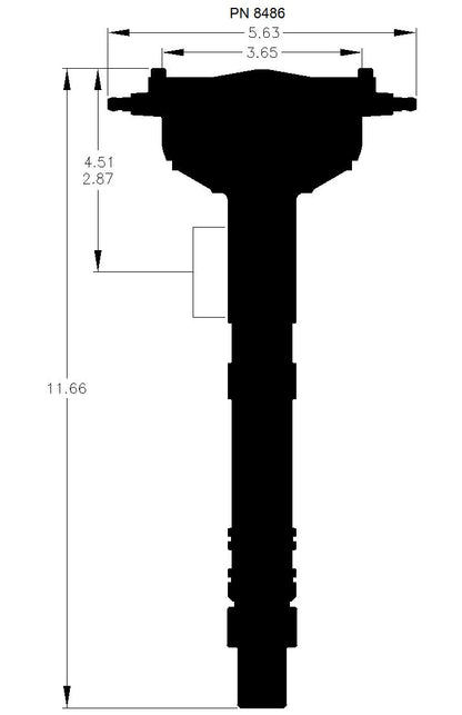 Distributor, Chevy V8, T.B., w/Crab Cap - Super Tall Block Crab Cap Distributor, Chevy V8