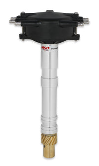 Dist., Crank Trigger w/Black Crab Cap - Chevy Crank Trigger Distributor with Black Crab Cap