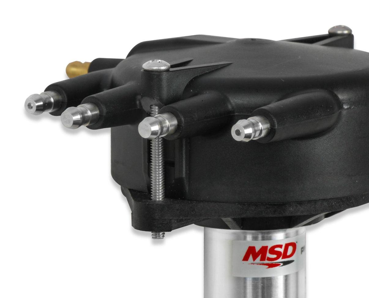 Chevy Crank Trigger Distributor with Black Crab Cap - Photo - out of package Back