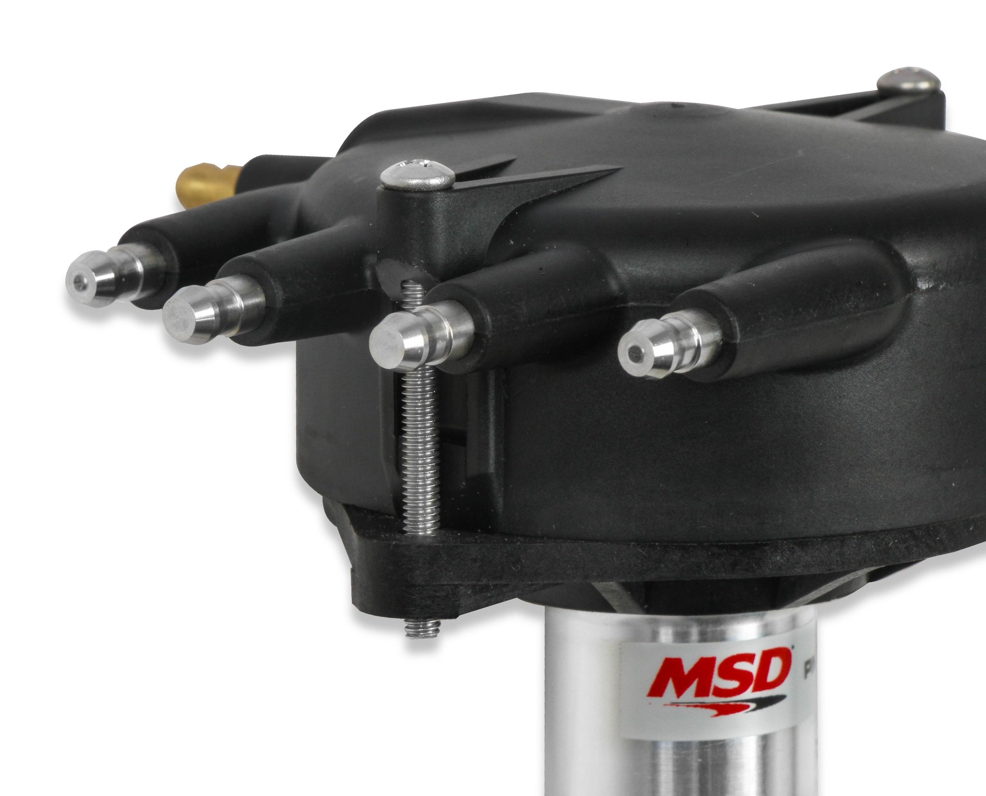 Chevy Crank Trigger Distributor with Black Crab Cap - Photo - out of package Back