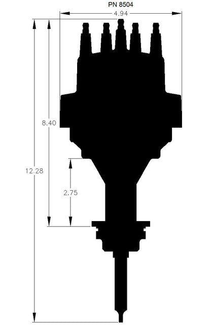 Chrysler, 318, 340, 360, E-Curve Distributor - Photo - out of package Bottom