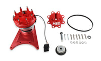 FrontDrive Dist W/ ADJ. Hall Sensor, BBC - MSD Front Drive Distributor with Adjustable Cam Sync