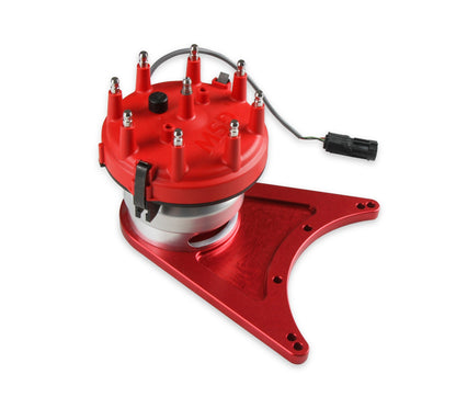 FrontDrive Dist W/ ADJ. Hall Sensor, BBC - MSD Front Drive Distributor with Adjustable Cam Sync