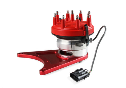 FrontDrive Dist W/ ADJ. Hall Sensor, BBC - MSD Front Drive Distributor with Adjustable Cam Sync