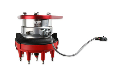 FrontDrive Dist W/ ADJ. Hall Sensor, BBC - MSD Front Drive Distributor with Adjustable Cam Sync