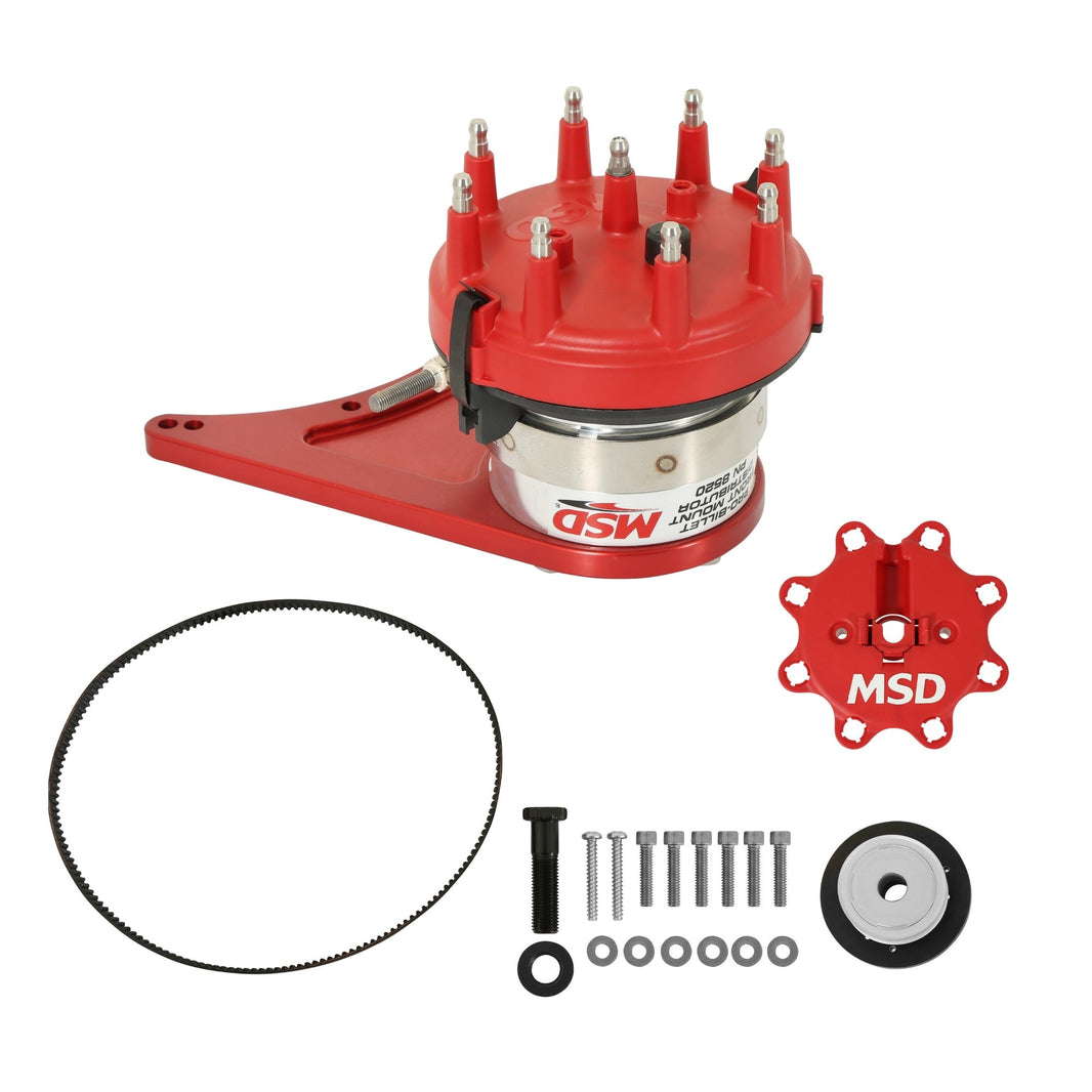 Distributeur à montage avant, BB Chevy, capuchon de 4 pouces - Distributeur à entraînement avant pour gros bloc GM