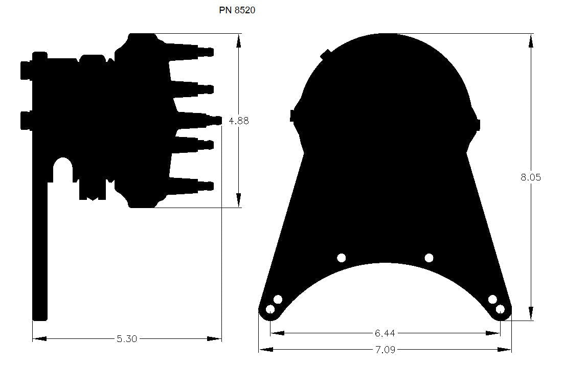 GM Big Block Front Drive Distributor - Photo - out of package Side
