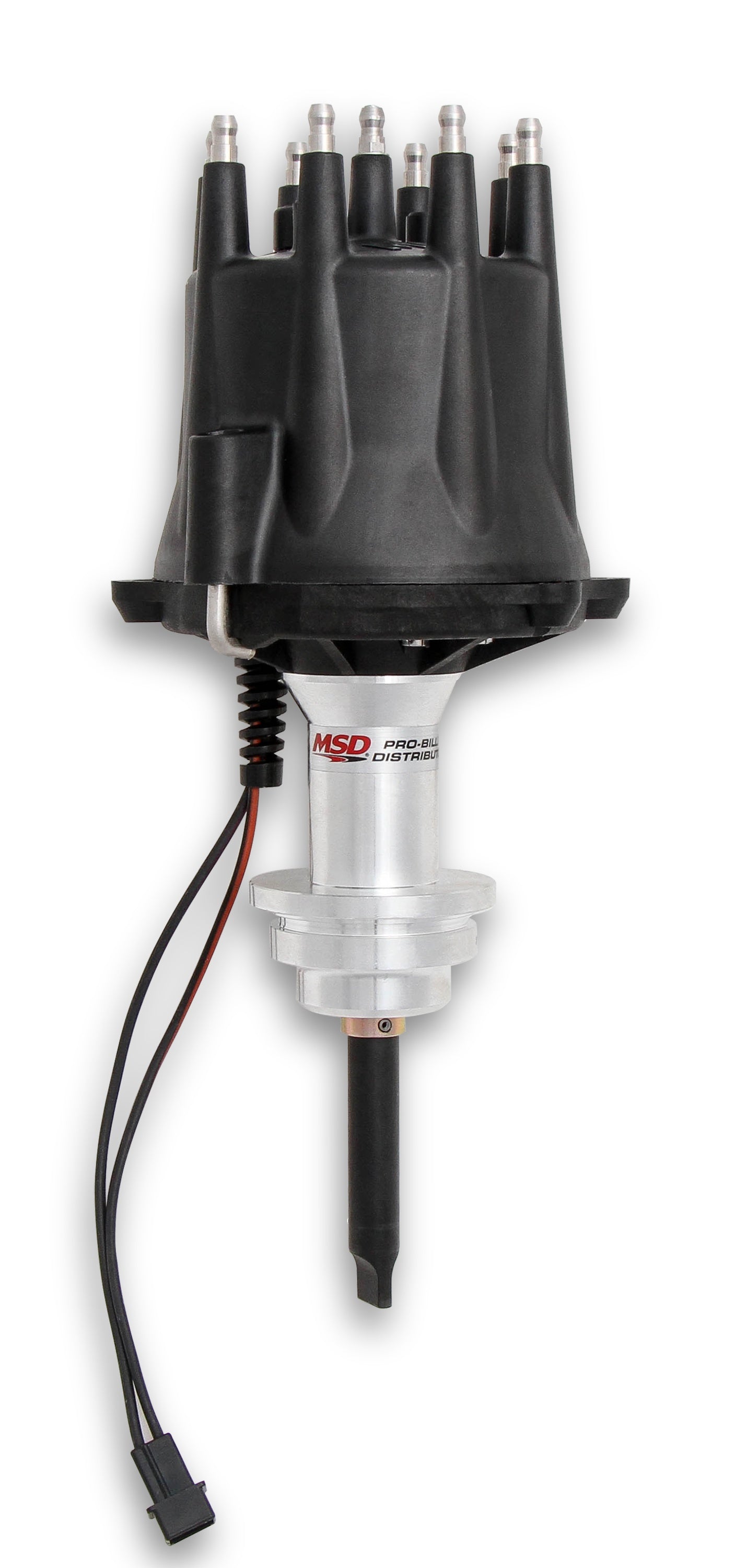 MSD Black Chrysler 318-360 Pro-Billet Distributor - Photo - Primary Front
