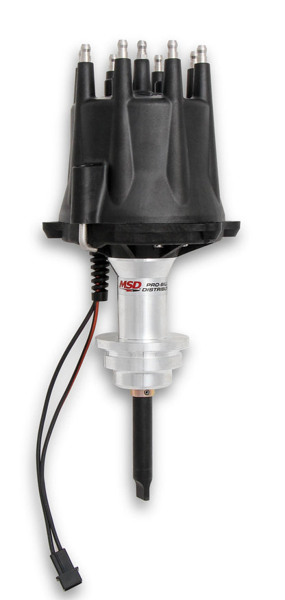 Distributor, Chrysler 318,360 w/Blk Cap - MSD Black Chrysler 318-360 Pro-Billet Distributor
