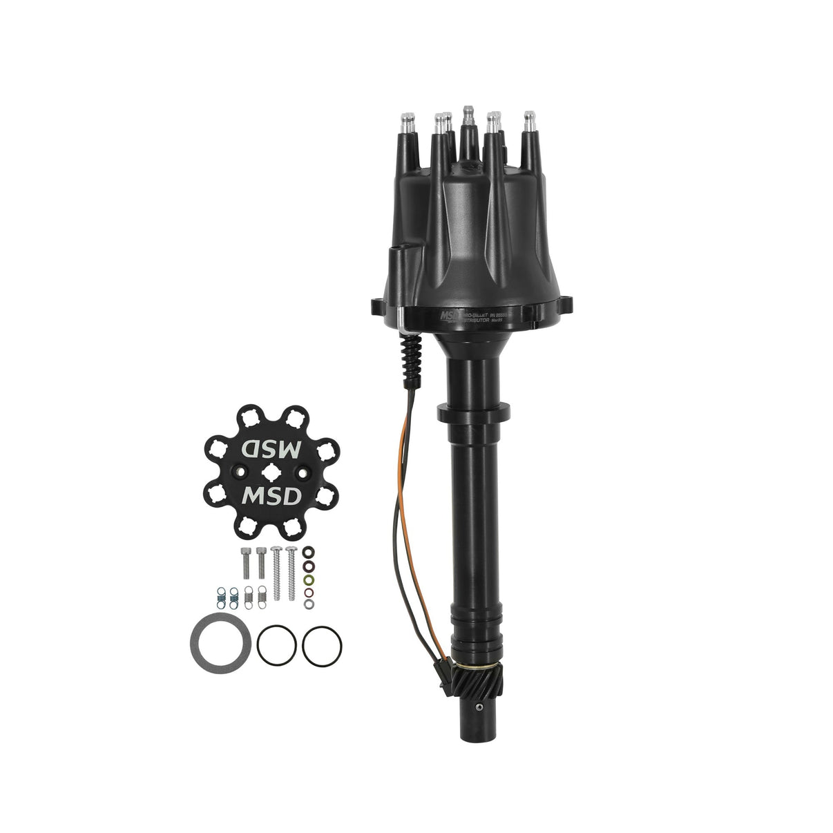 Chevy Black V8 Pro-Billet Distributor - Photo - out of package Front