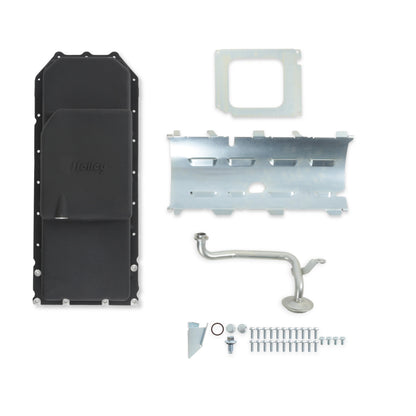 Holley Gen III Hemi Swap Oil Pan - Mid-Sump Non-VVT - Black - Photo - Primary Back