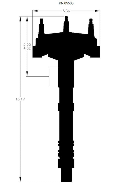 Tall Block Chevy V8 Crank Trigger Distributor - Photo - out of package Angle