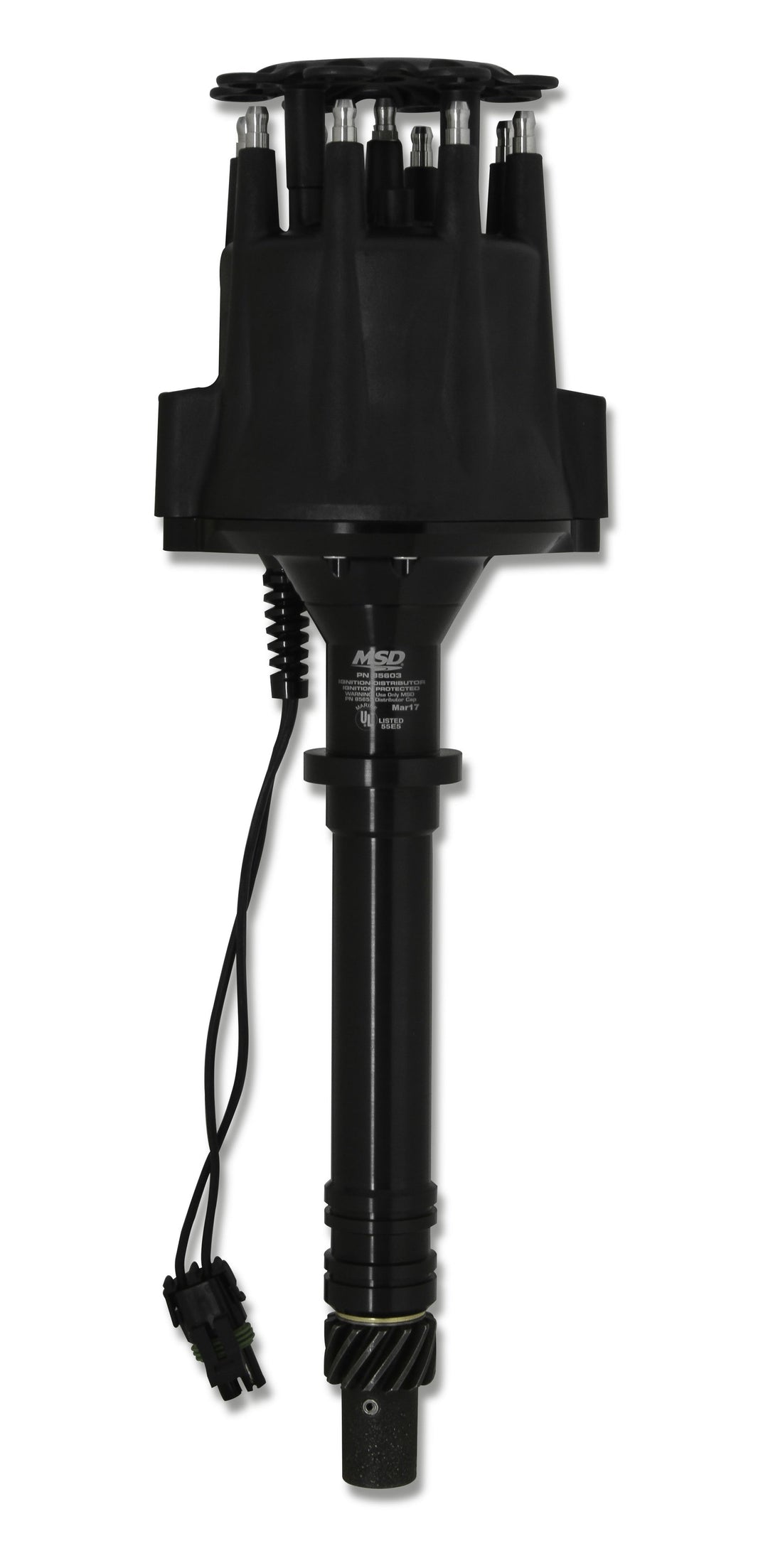 Chevy V8 Marine Certified Distributor-Black - Photo - Primary Front