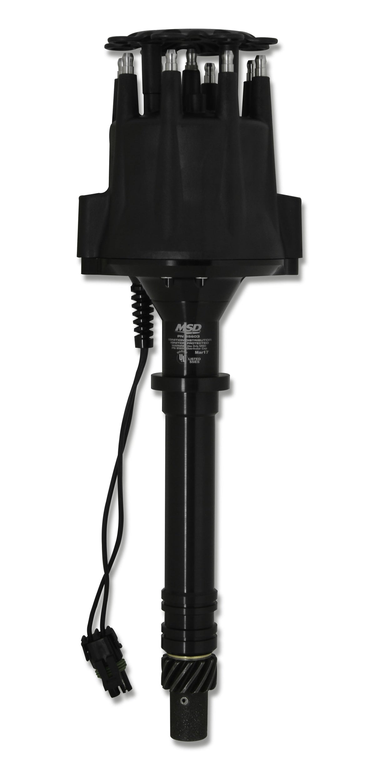 Chevy V8 Marine Certified Distributor-Black - Photo - Primary Front