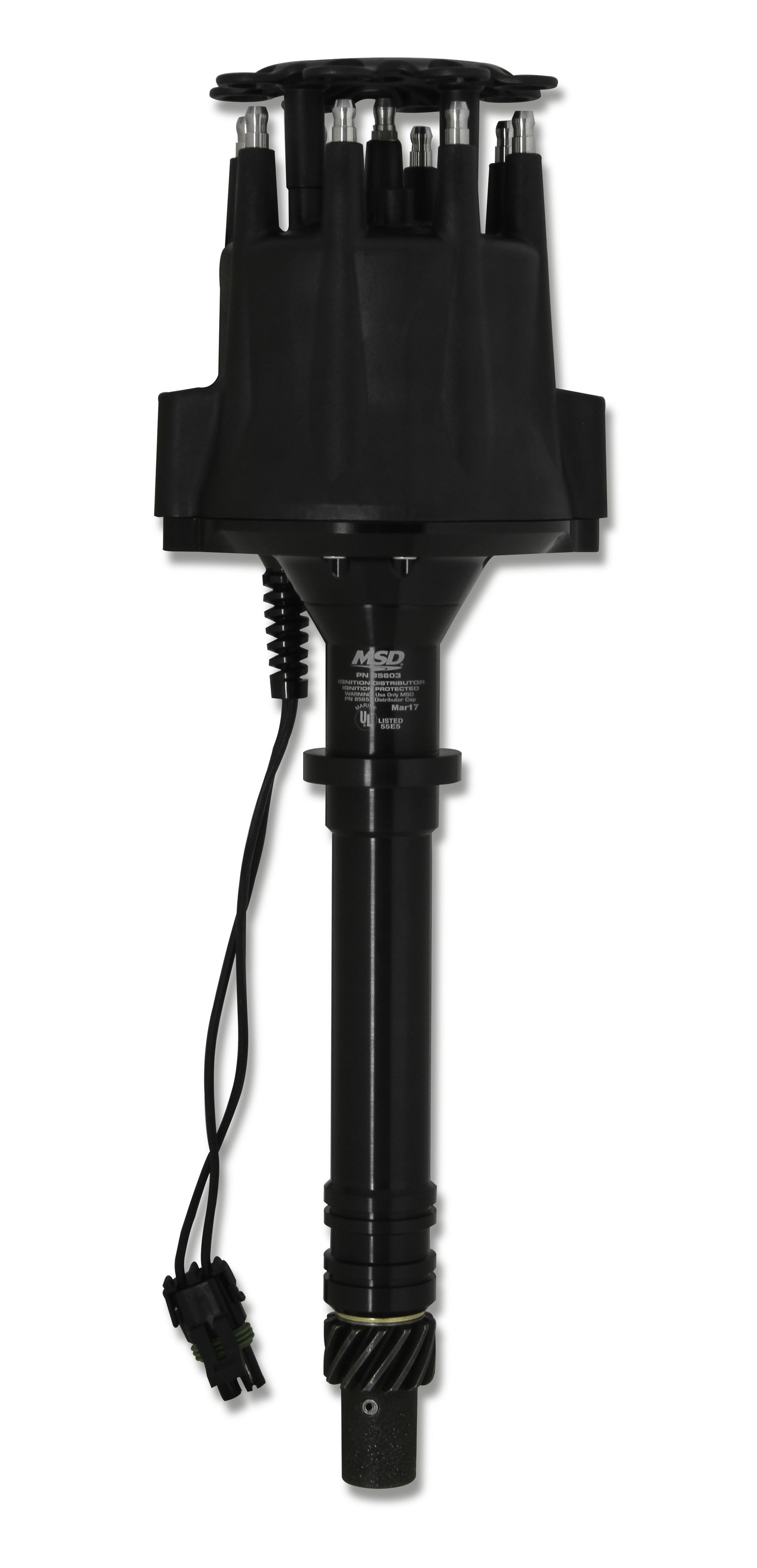 Chevy V8 Marine Certified Distributor-Black - Photo - Primary Front