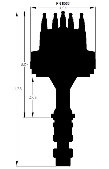 Oldsmobile V8 350-455 Distributor - Photo - out of package Bottom
