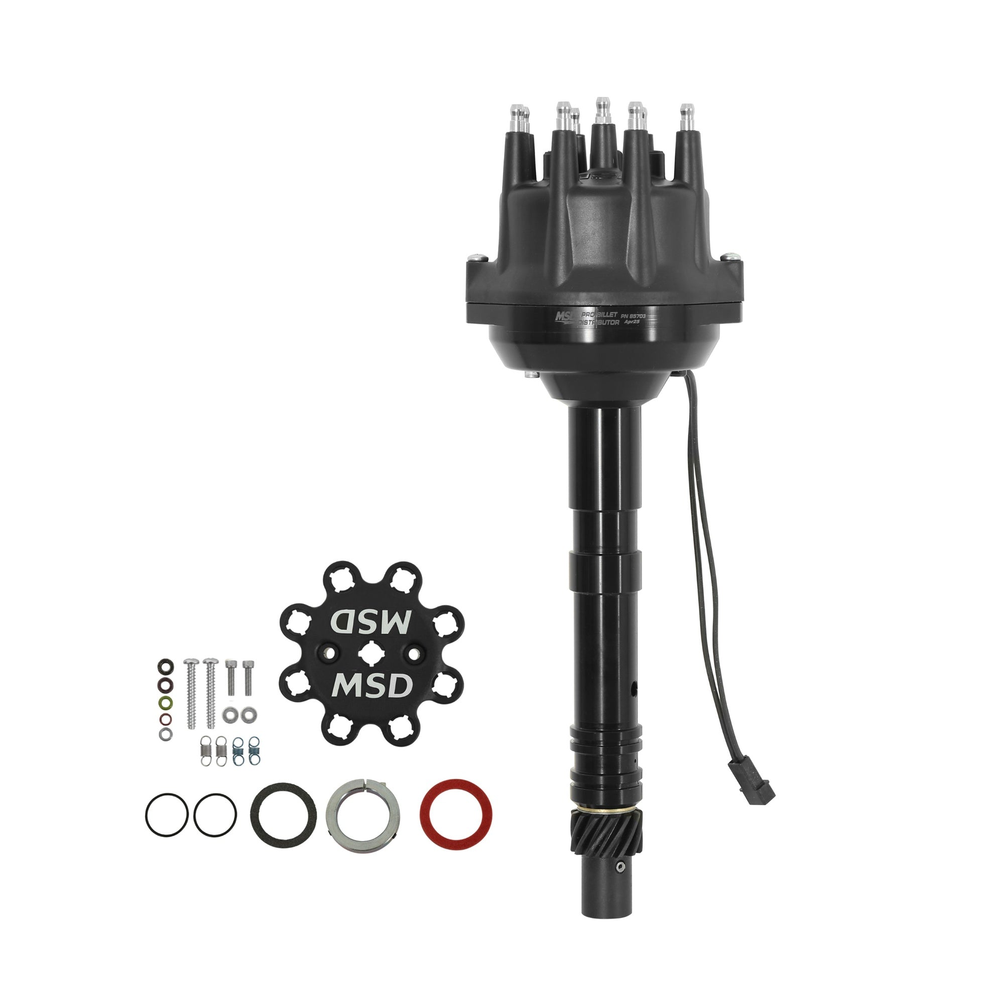 MSD Black Small Diameter Chevy V8 Pro-Billet Distributor - Photo - Primary Front