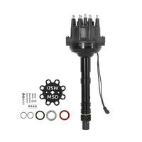 MSD Black Distrib, Chevy V8,SmallCapbase - MSD Black Small Diameter Chevy V8 Pro-Billet Distributor