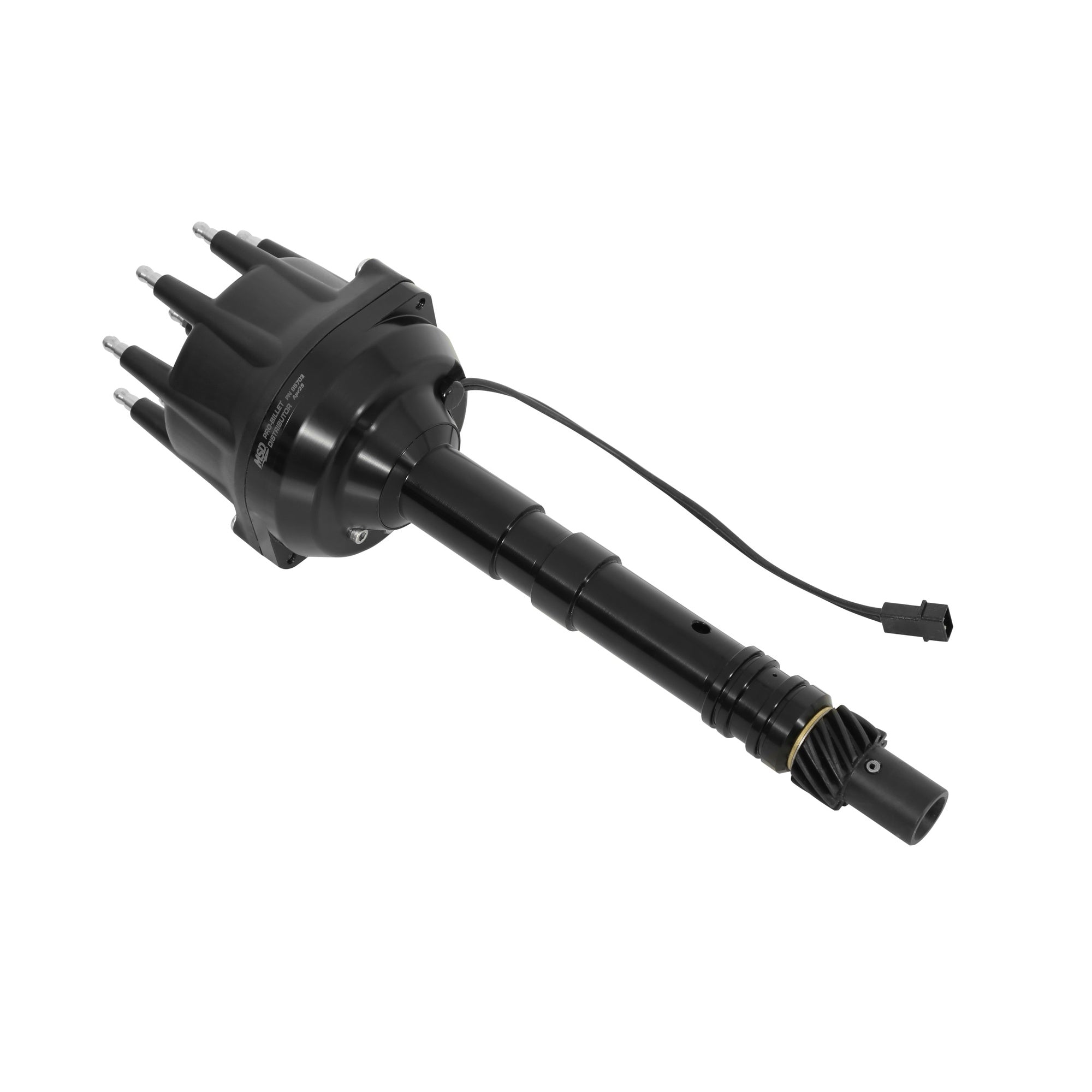 MSD Black Small Diameter Chevy V8 Pro-Billet Distributor - Photo - out of package Left