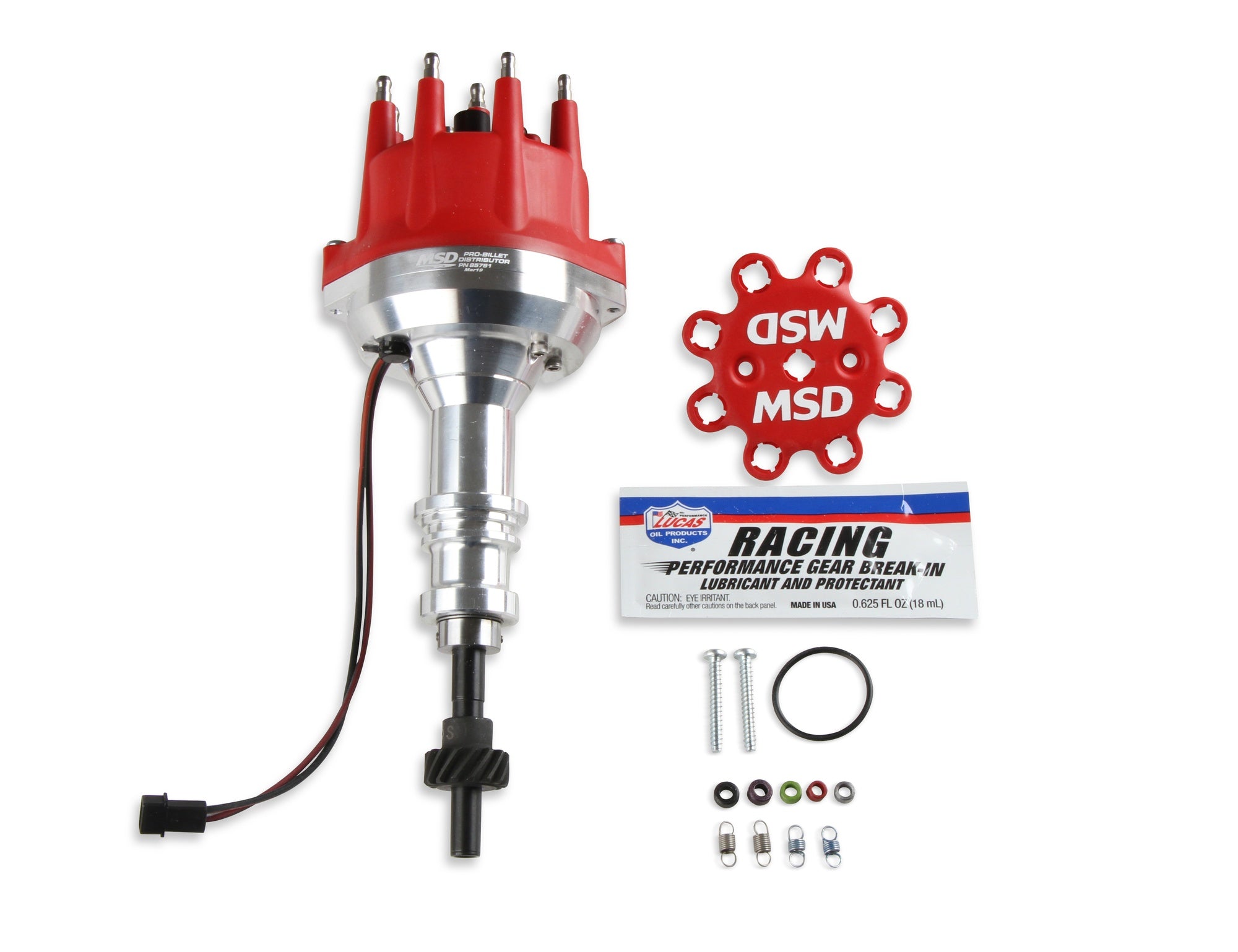 MSD Distributor Ford 289-302, Billet, Small Cap, Steel Gear - Photo - Primary Front