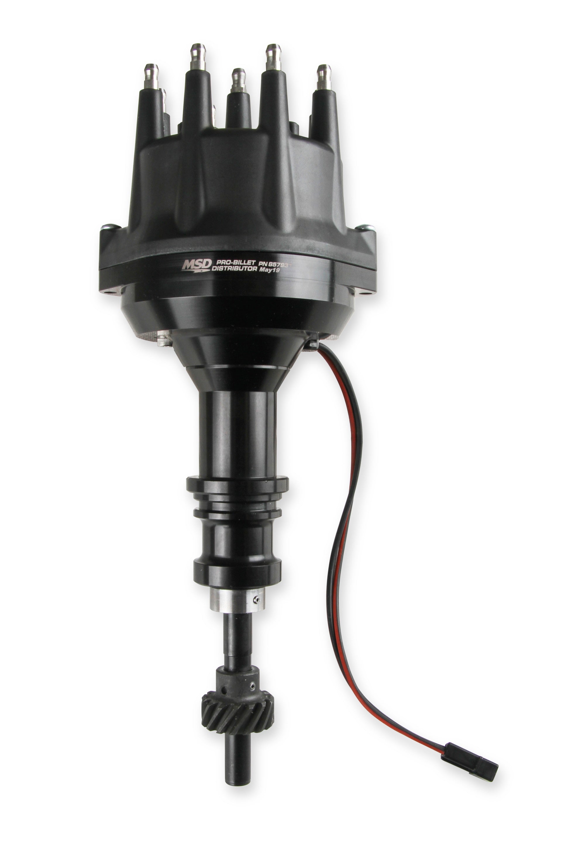 MSD Black Distributor Ford 289-302, Pro Billet, Small Cap, Steel Gear - Photo - out of package Back