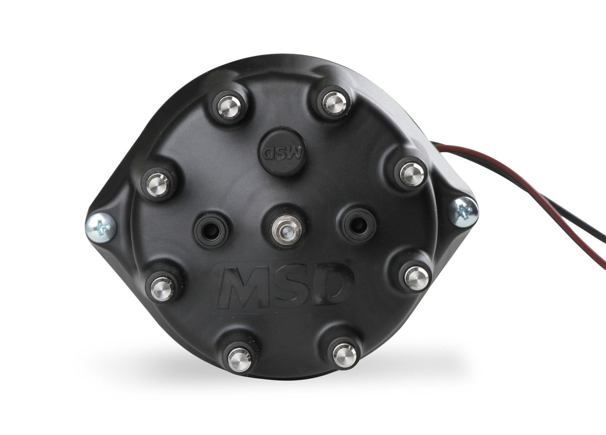 MSD Black Distributor Ford 289-302, Pro Billet, Small Cap, Steel Gear - Photo - out of package Bottom