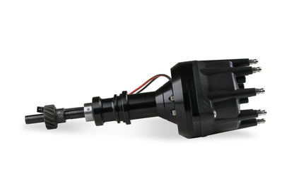 MSD Black Distributor Ford 289-302, Pro Billet, Small Cap, Steel Gear - Photo - out of package Angle
