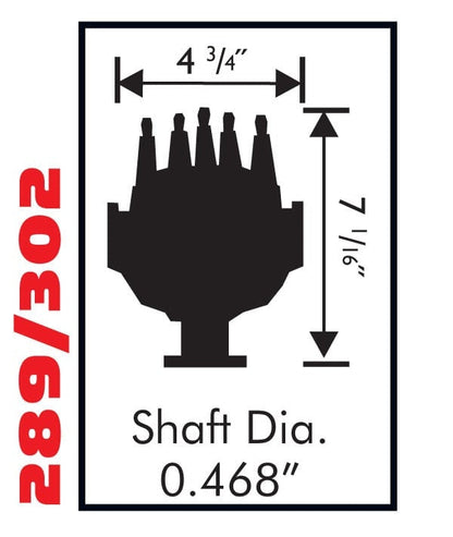 Dist. Ford 302, Pro Billet, Small Cap - Ford 302 Small Diameter Pro-Billet Distributor