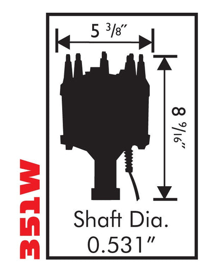 Distributeur, Ford 351W, avec Edelbrock Victor Jr - Distributeur Ford 351W avec Edelbrock Victor Jr Billet
