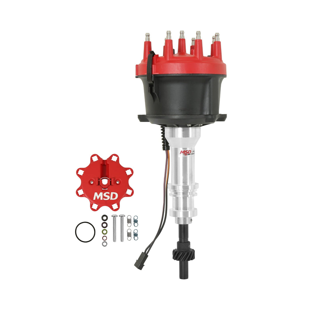 Distributor, Ford 351W,w Roller Stl Gear - Ford 351W Steel Gear Billet Distributor