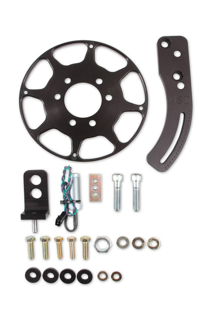 Crank Trigger Kit, Fly. Magnet, BBC,BLK - MSD Crank Trigger Wheel Kit - Flying Magnet - BBC - 8 in.