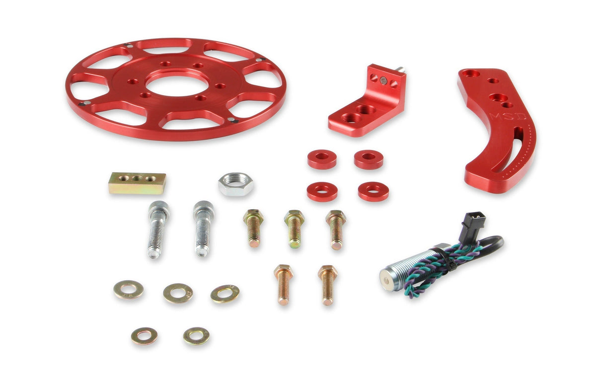 MSD Crank Trigger Wheel Kit - Flying Magnet - BBC - 8 in. - Photo - out of package Right