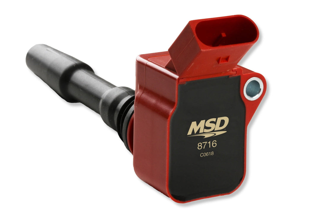 Bobine d'allumage MSD Blaster Series pour moteurs VW/Audi 1.8L/2.0L (2013-2018), lot de 4, rouge.