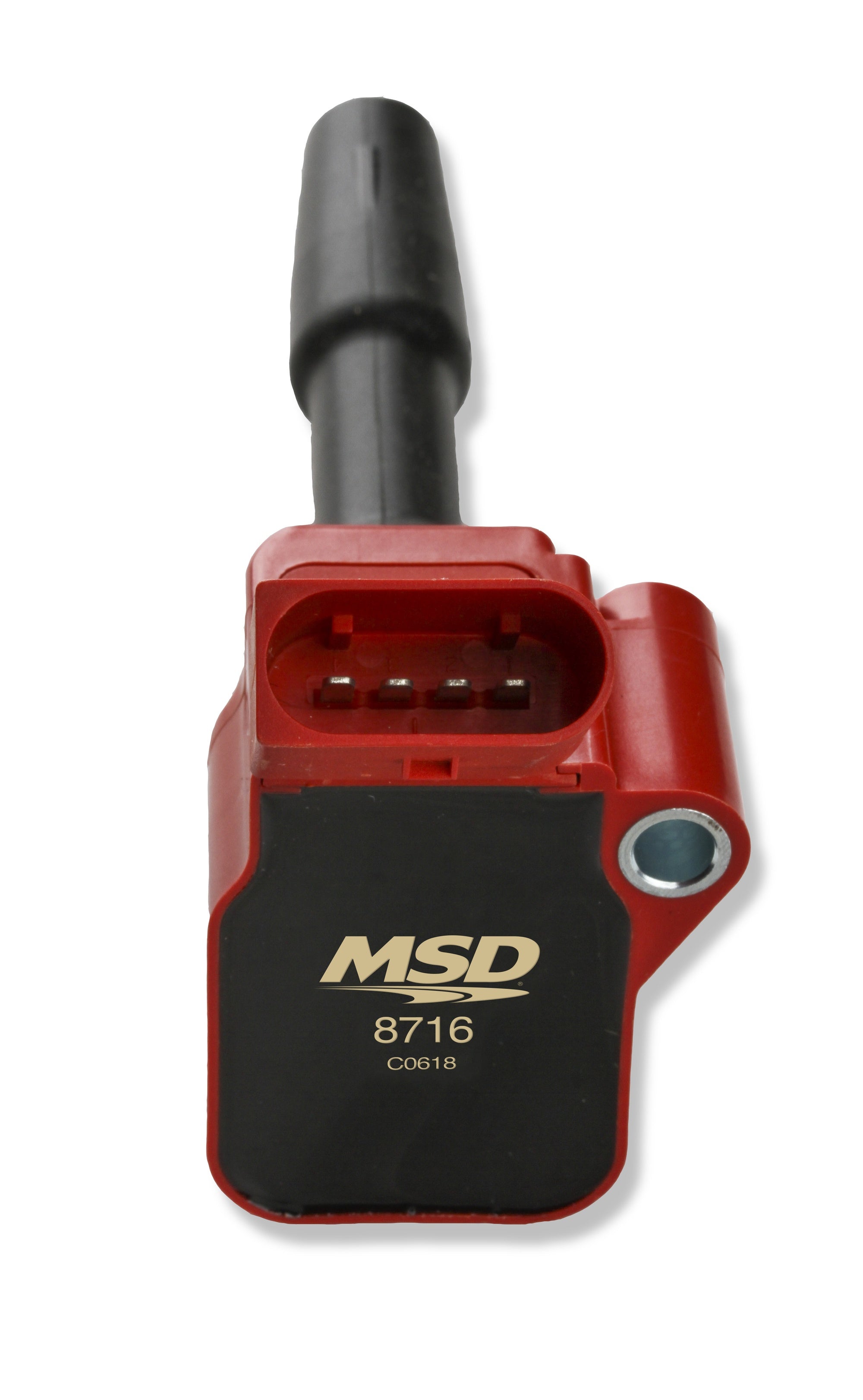 MSD Ignition Coil - Blaster Series - VW / Audi 1.8L/2.0L Engines - Red - 4-Pack - Photo - out of package Back