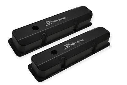 SNIPER FAB ALUMINIUM V/C SORT FORD FE - Sniper Ventildæksel - Fremstillet Aluminium - Ford FE - Høj - Sort Finish