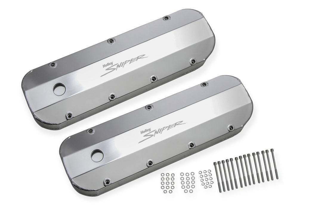 SNIPER FAB ALUMINIUM V/C SLV BBC 396-454, TYK - Sniper Ventildæksel - Fremstillet Aluminium - BBC - Naturanodiseret