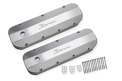SNIPER FAB ALUMINIUM V/C SLV BBC 396-454, TYK - Sniper Ventildæksel - Fremstillet Aluminium - BBC - Naturanodiseret